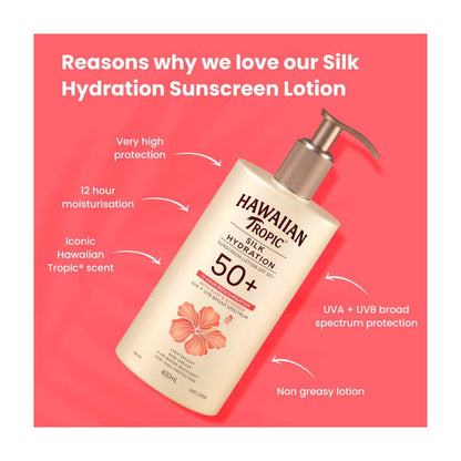 Hawaiian Tropic Silk Hydration Sunscreen Lotion SPF 50+ - 400mL