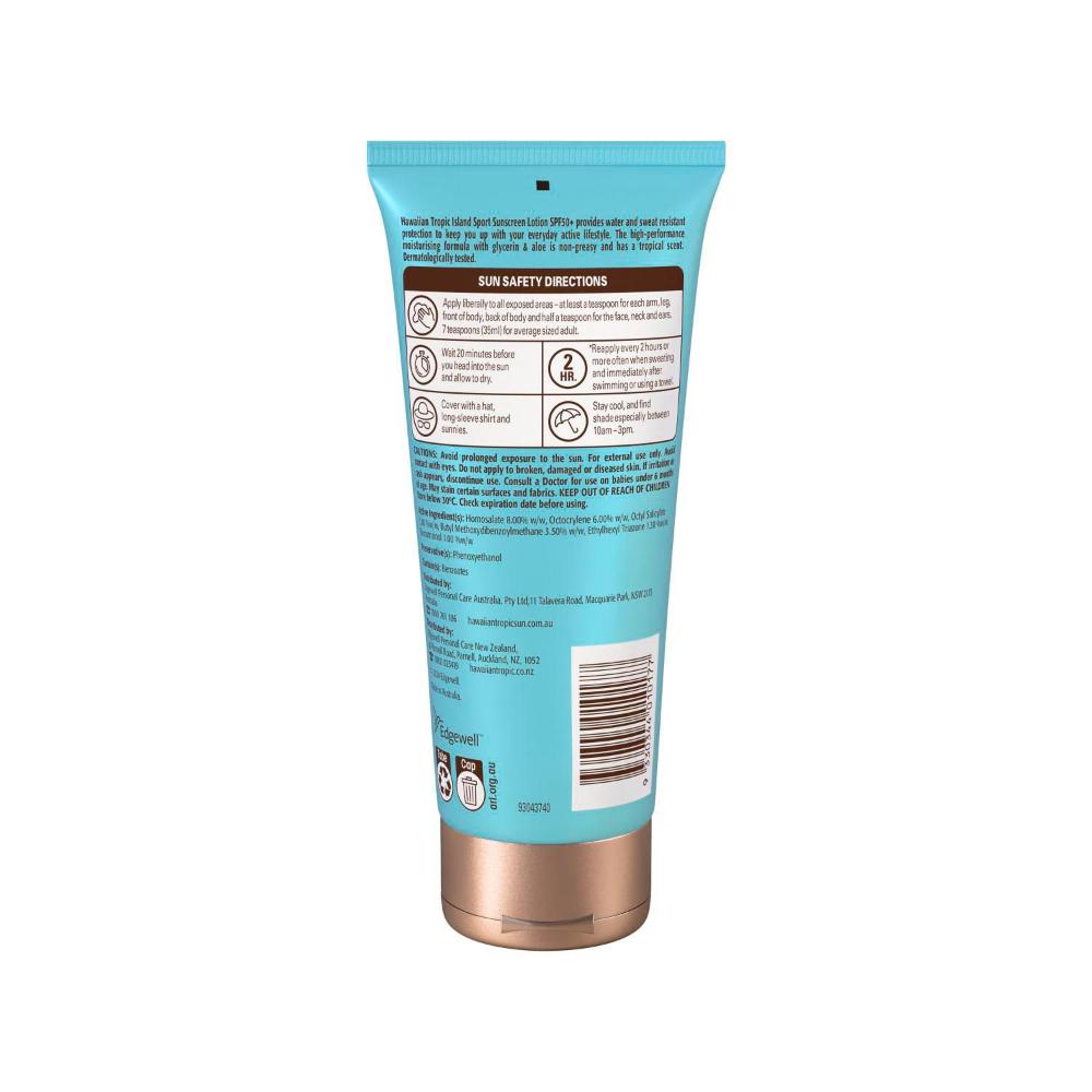 Hawaiian Tropic Island Sport Sunscreen Lotion Spf 50+ - 180mL