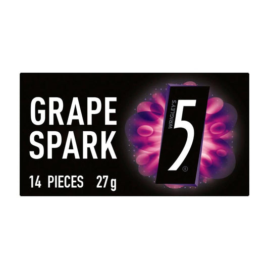 5 Gum Grape Spark Sugar Free Chewing Gum - 27g
