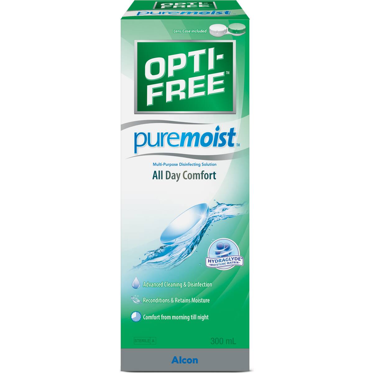 Opti-free Puremoist Contact Lens Solution With Case 300ml