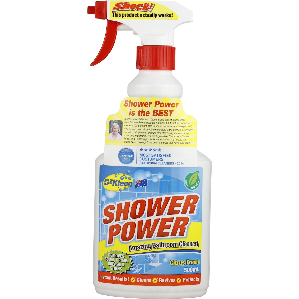 Ozkleen Shower Power Citrus Cleaner Trigger 500ml