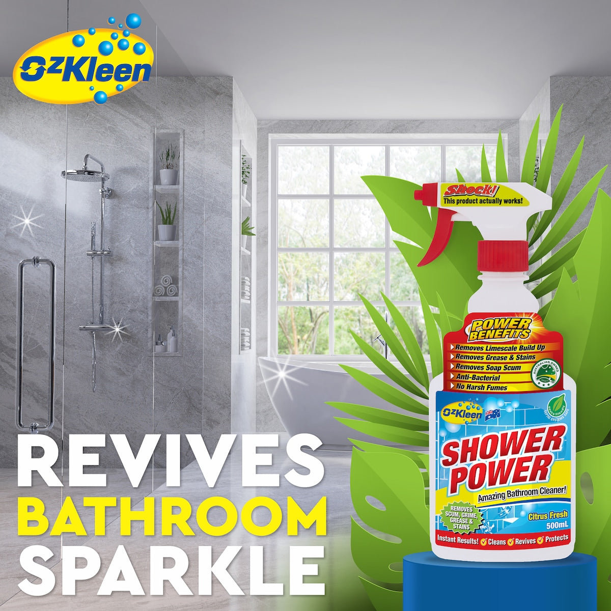 Ozkleen Shower Power Citrus Cleaner Trigger 500ml