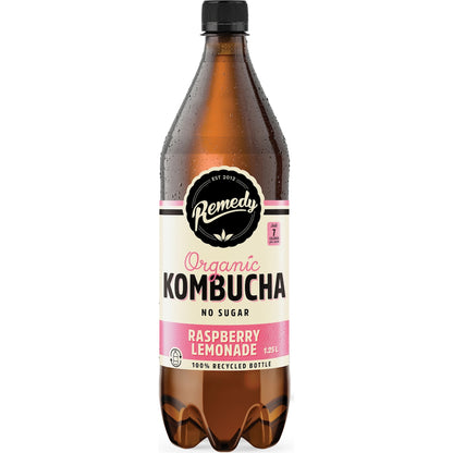 Remedy Organic Kombucha Raspberry Lemonade 1.25l