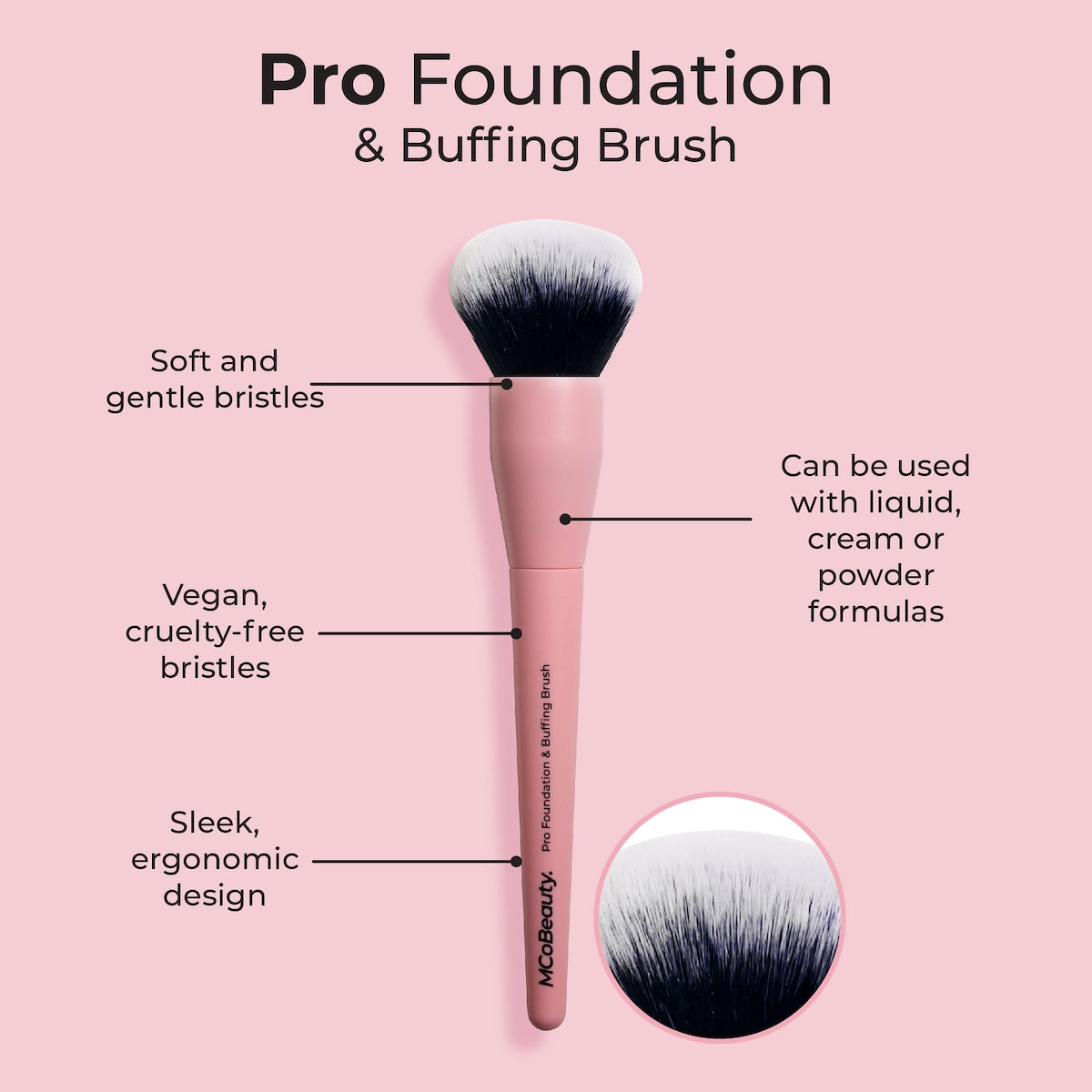 Mcobeauty Pro Foundation & Buffing Brush Each