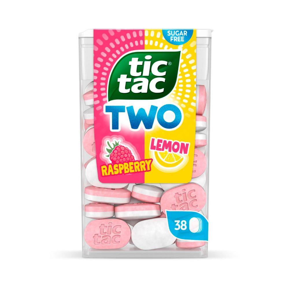 Tic Tac Two Raspberry & Lemon Sugar Free Mints - 38.5g