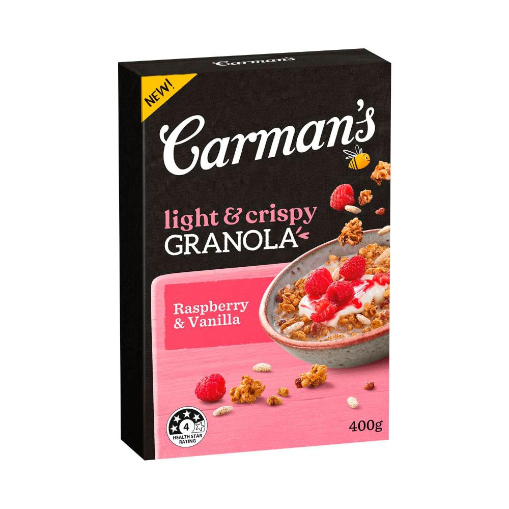Carman's Light & Crispy Granola Raspberry & Vanilla - 400g