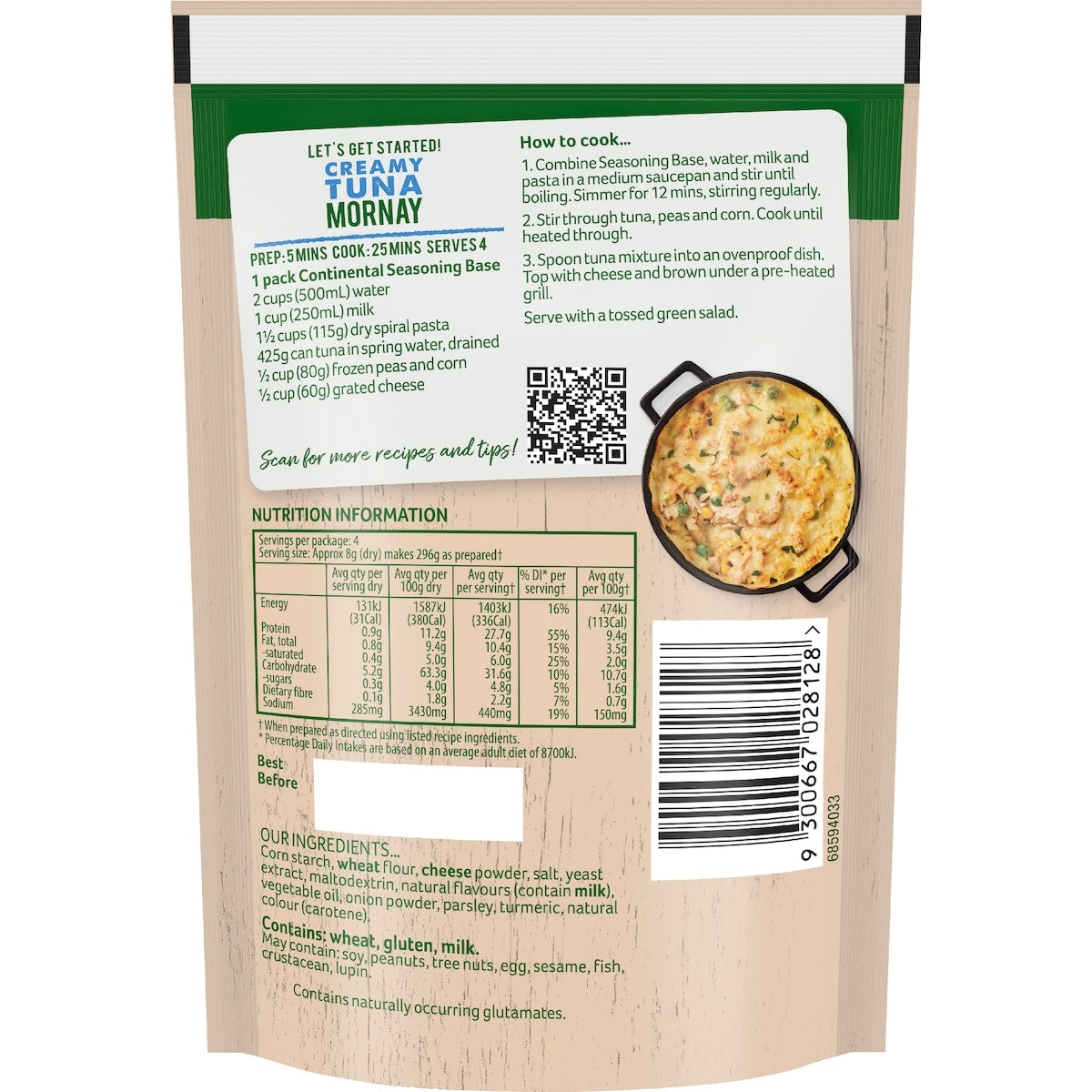 Continental Recipe Base Creamy Tuna Mornay 30g