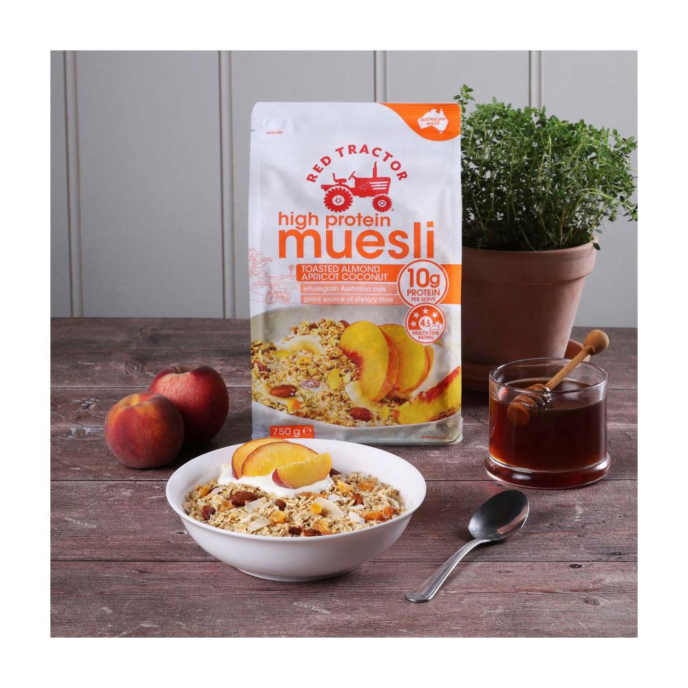 Red Tractor High Protein Toasted Muesli Apricot - Almond - Coconut - 750g