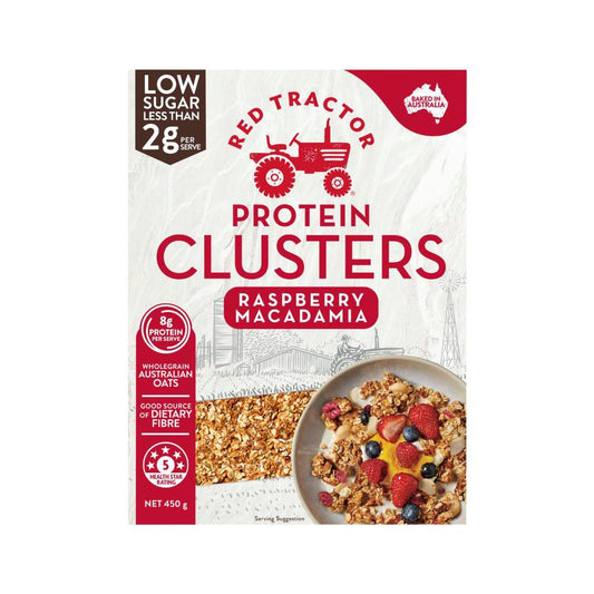Red Tractor Low Sugar Protein usters Raspberry Macadamia - 450g