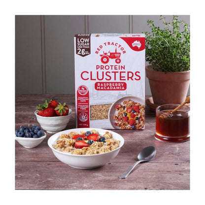 Red Tractor Low Sugar Protein usters Raspberry Macadamia - 450g