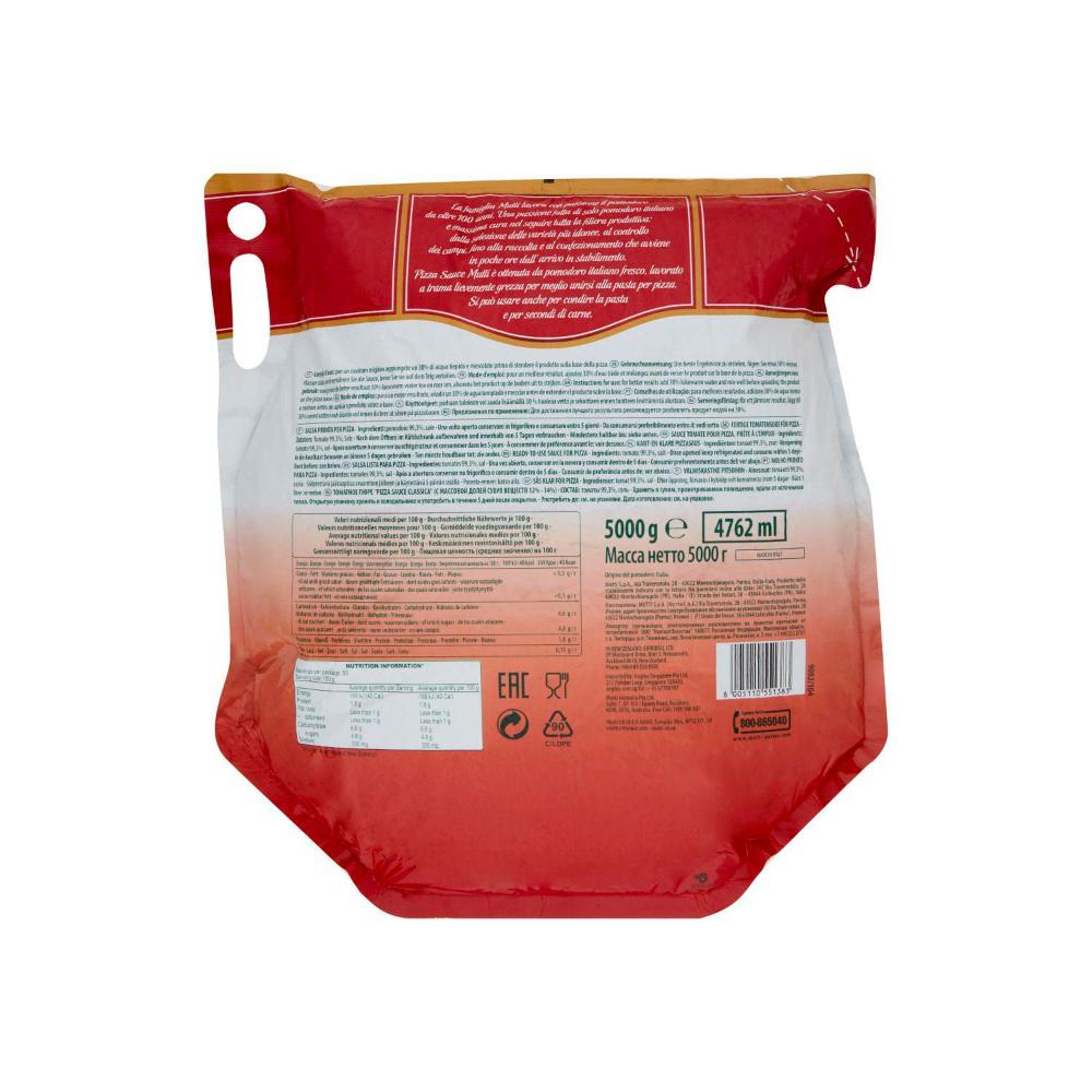 Mutti Pizza Sauce Classica Pouch - 5kg