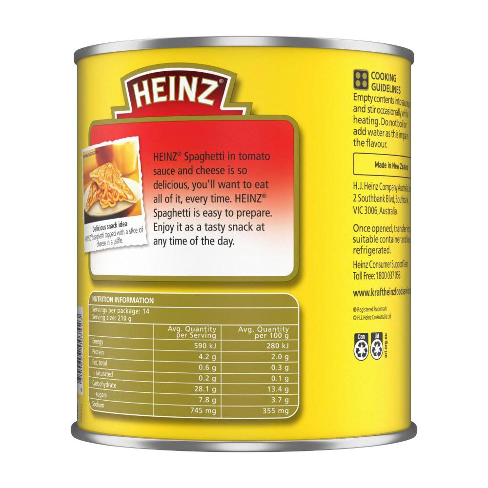 Heinz Spaghetti In Tomato Sauce & Cheese - 2.95kg