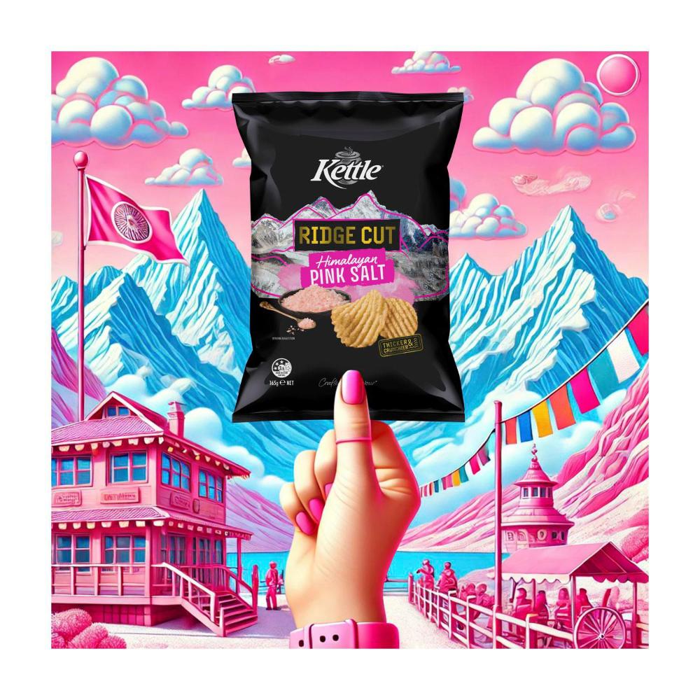Kettle Ridge Cut Potato Chips Himalayan Salts - 165g