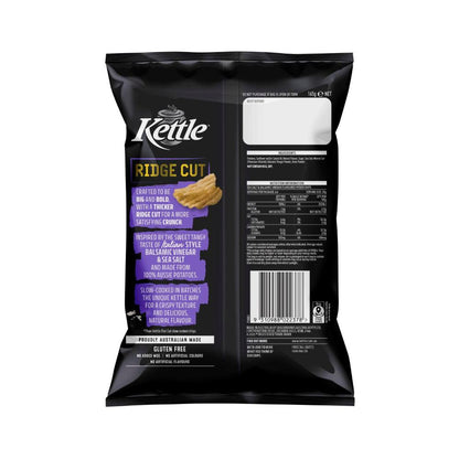 Kettle Ridge Cut Potato Chips Salt & Vinegar - 165g