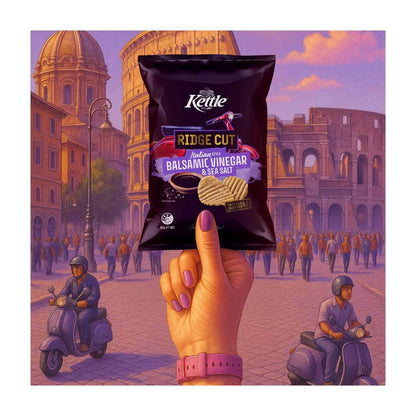 Kettle Ridge Cut Potato Chips Salt & Vinegar - 165g