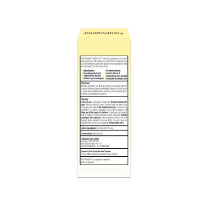 Neutrogena Sheer Zinc Face Fluid Sunscreen SPF 50+ - 50mL