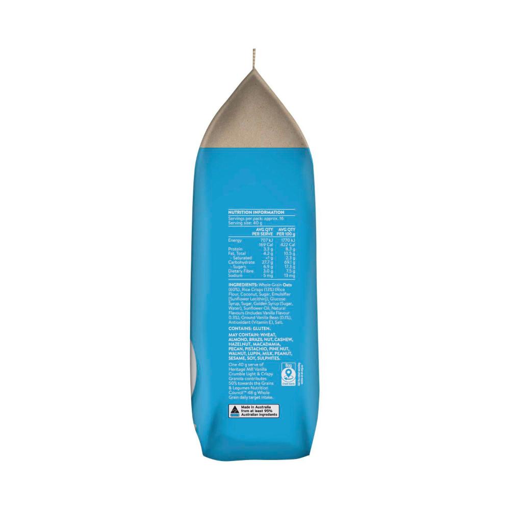 Heritage Mill Light & Crispy Granola Vanilla Crumble - 675g
