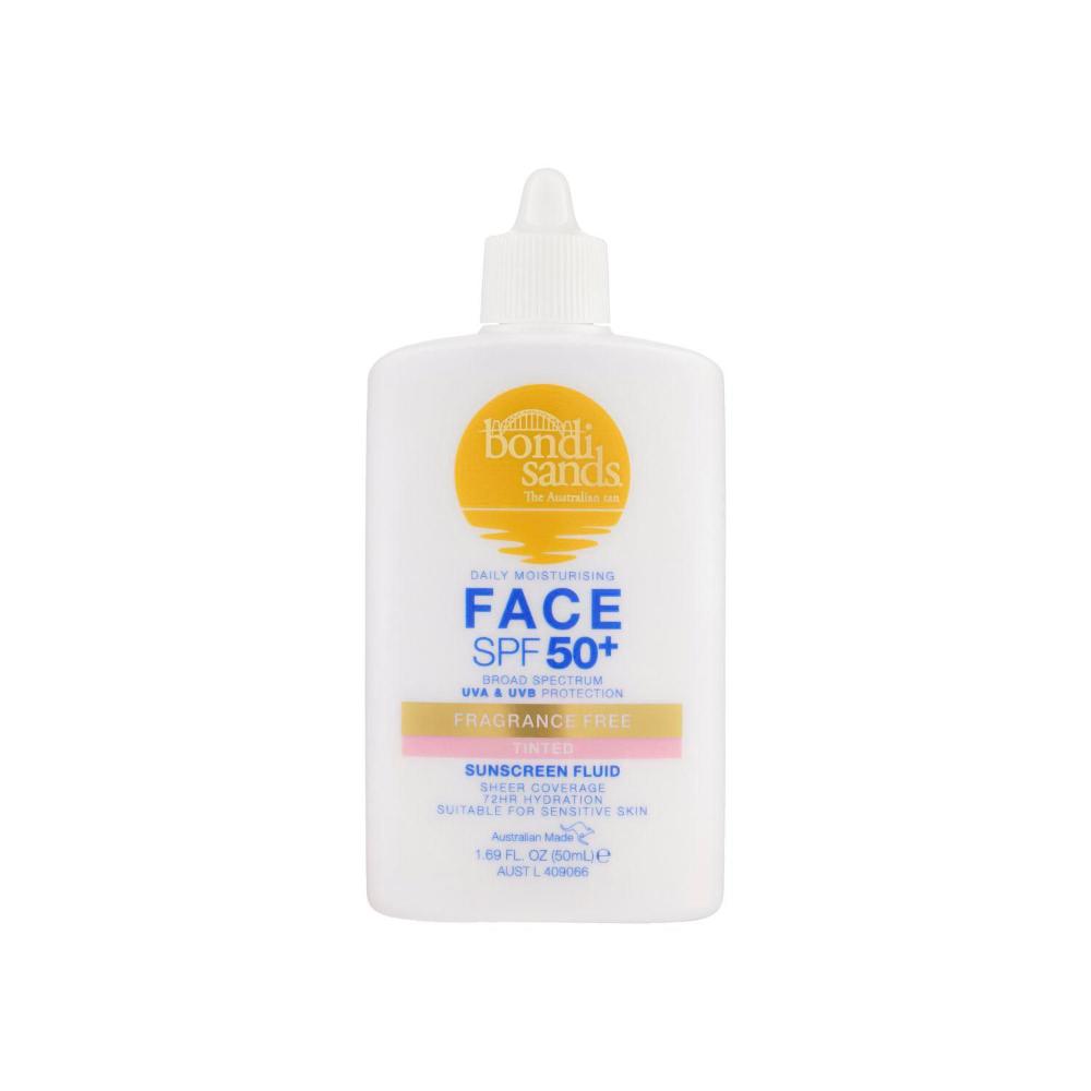 Bondi Sands Fragrance Free Face Sunscreen Tinted SPF 50+ - 50mL