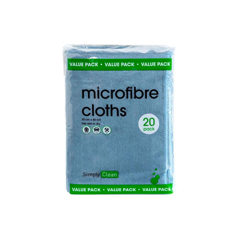 Simply ean Microfibre eaning oths - 20 Pack