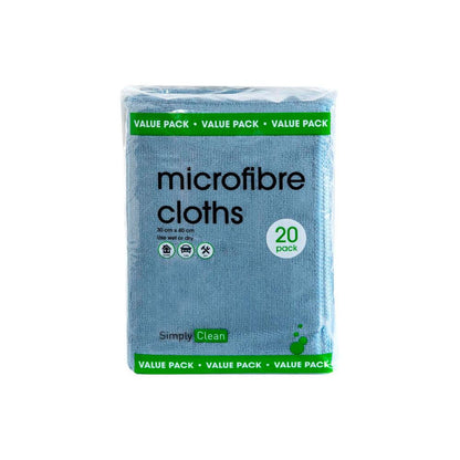 Simply ean Microfibre eaning oths - 20 Pack