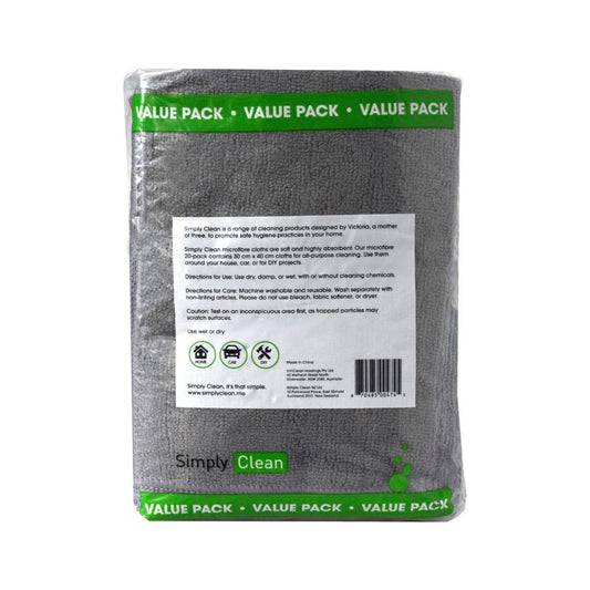 Simply ean Microfibre eaning oths - 20 Pack