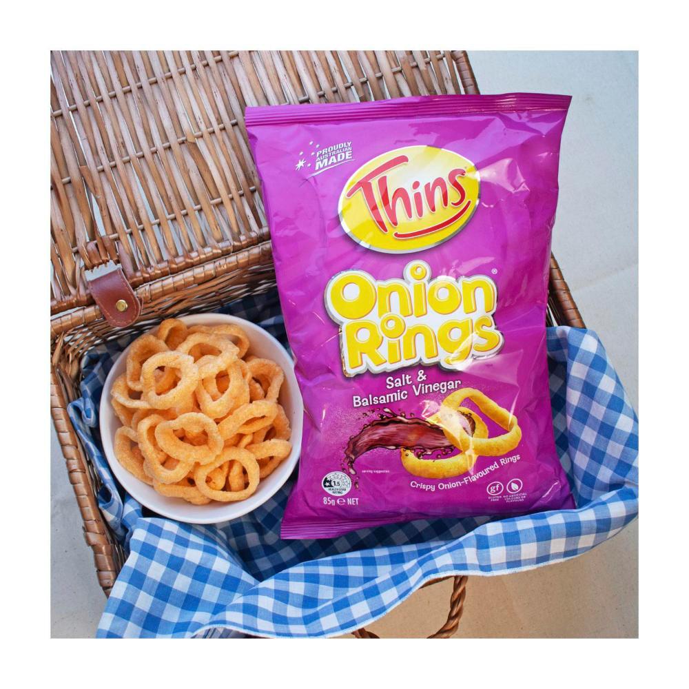 Thins Onion Rings Salt & Vinegar - 85g