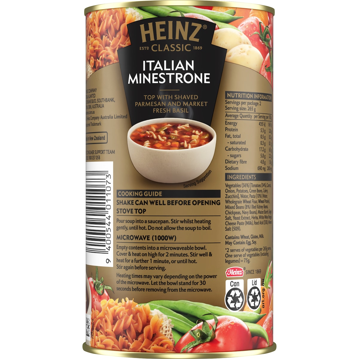 Heinz Classic Italian Minestrone Canned Soup 535g