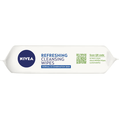 Nivea Refreshing Biodegradable Face Cleansing Makeup Wipes 25 Pack
