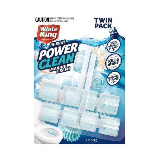White King In Bowl Power Clean Twin Pack Marine 2x50g - 100g