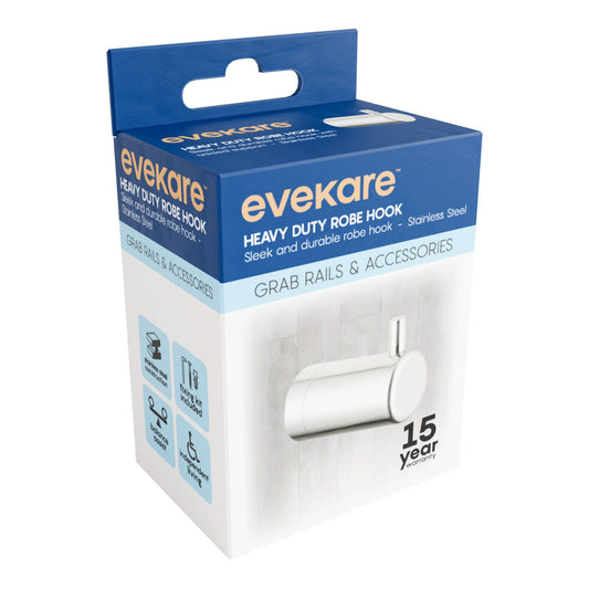 Evekare Stainless Steel Heavy Duty Robe Hook - 70 x 50 x 90mm - Brushed Brass
