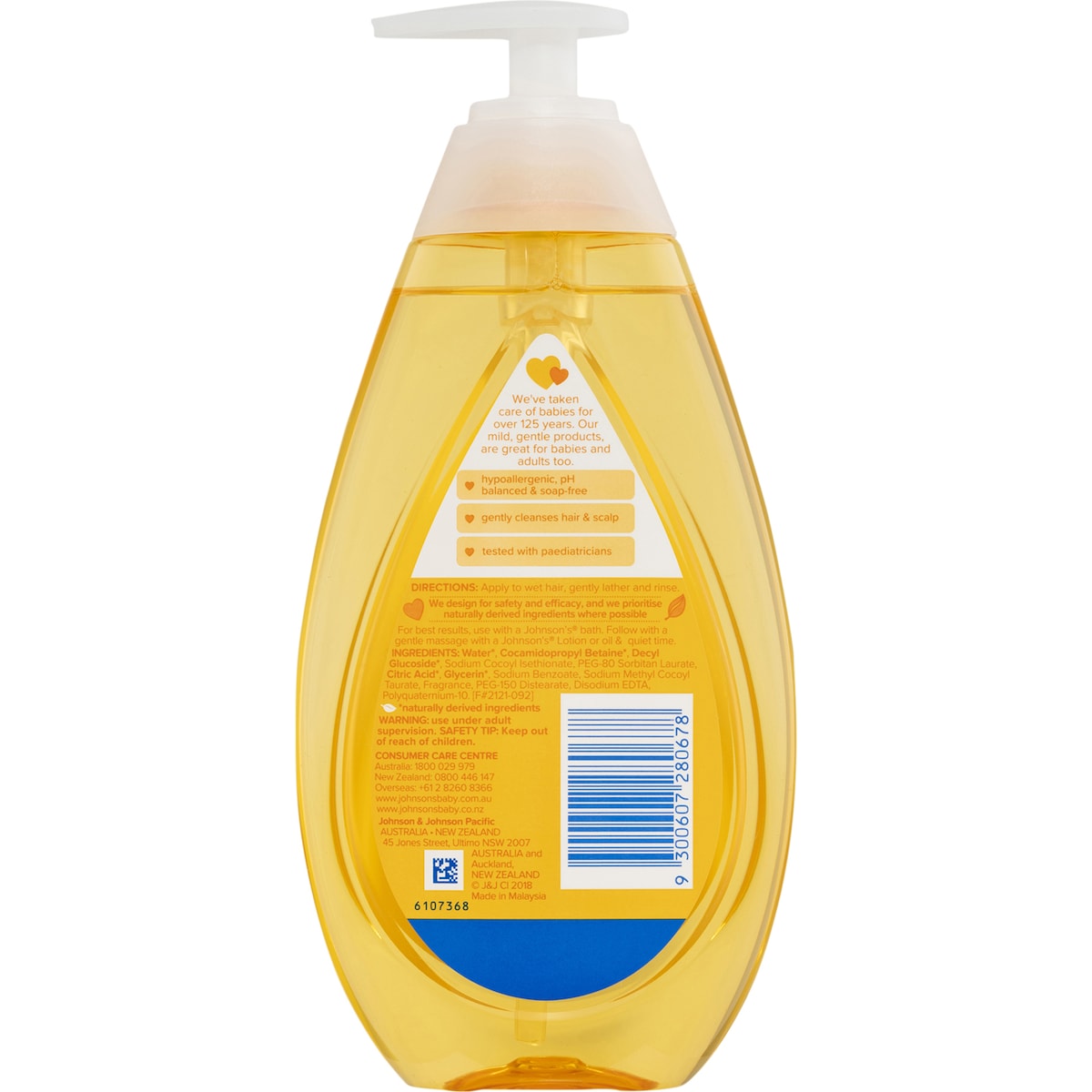 Johnsons Hypoallergenic Gentle Tear Free Cleansing Baby Shampoo 500ml