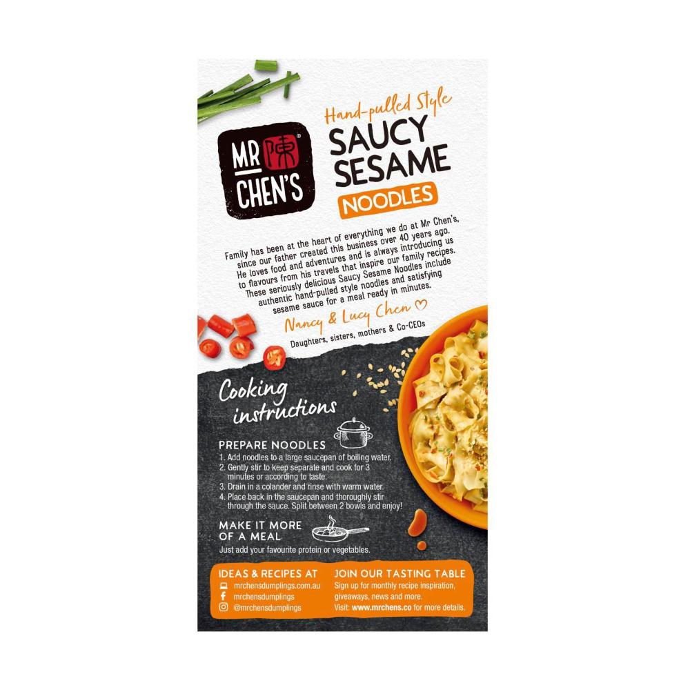 Mr Chen's Saucy Sesame Hand-pulled Style Noodle - 320g