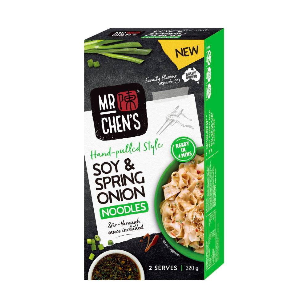 Mr Chen's Saucy Soy & Spring Onion Hand Pulled Style Noodle - 320g