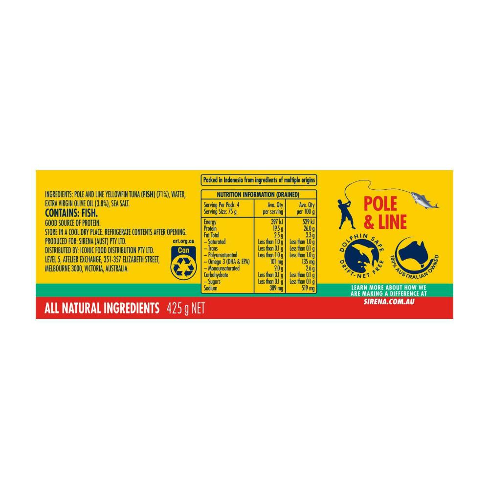 Sirena Tuna Lite Oil Italian Style - 425g