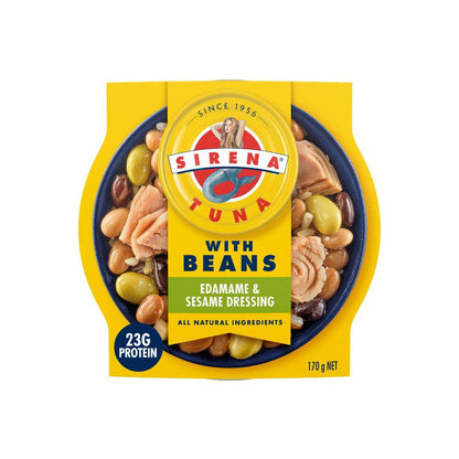 Sirena Tuna With Beans Edamame & Sesame Dressing - 170g