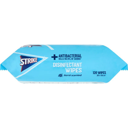 Strike Household Grade Disinfectant Wipes 120 Pack