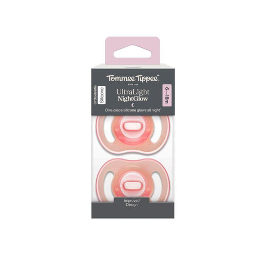 Tommee Tippee Ultralight Night Soother 6-18m - 2 Pack