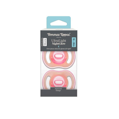 Tommee Tippee Ultralight Night Soother 18-36m - 2 Pack