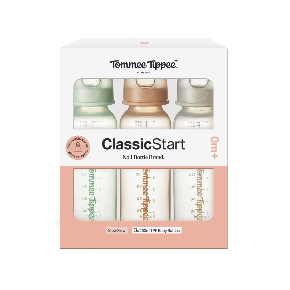 Tommee Tippee Narrow Neck Bottles 0m+ 250ml - 3 Pack