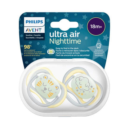 Philips Avent Ultra Air Soother Nighttime Glow 18+ Months - 2 Pack