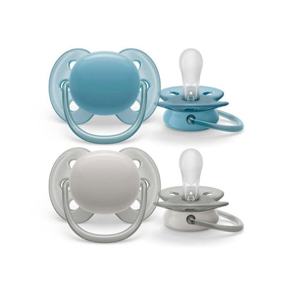 Philips Avent Ultra Soft Soother 6-18 Months Plain Mixed - 2 Pack