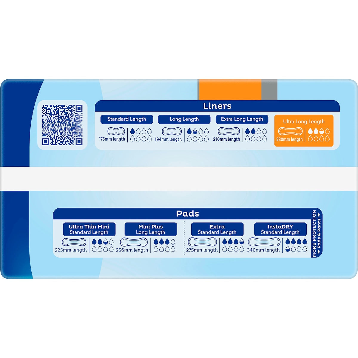 Tena Incontinence Liners Ultimate Coverage Ultra Long 22 Pack