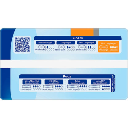 Tena Incontinence Liners Ultimate Coverage Ultra Long 22 Pack