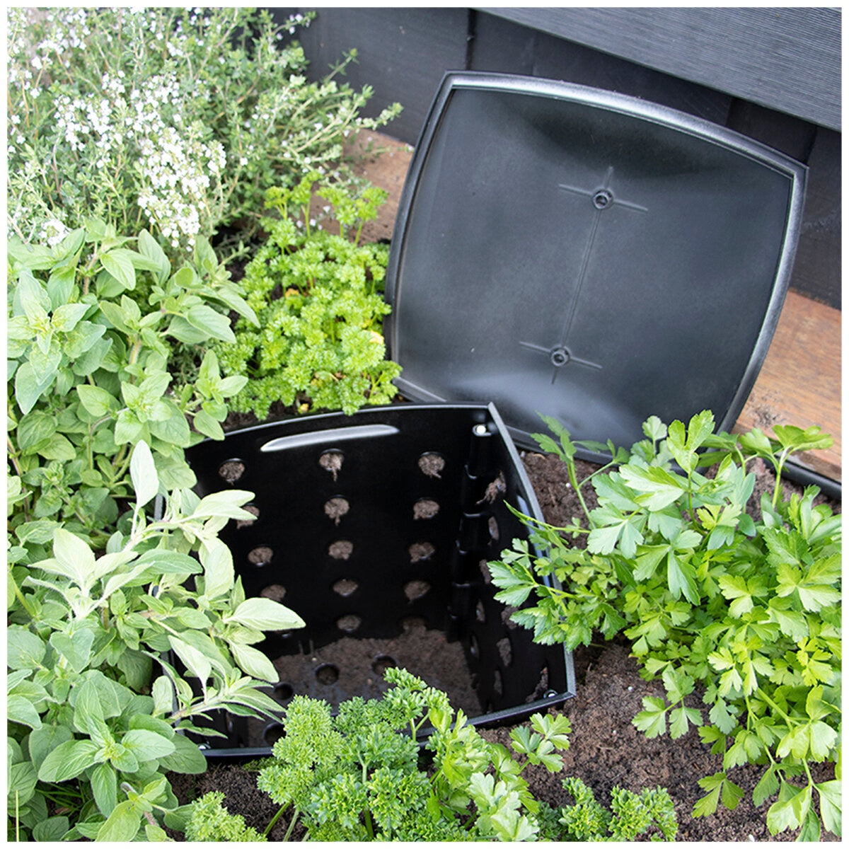 Greenlife Worm Box & Micro Composter 4-Piece Set Chwbb Black 100L