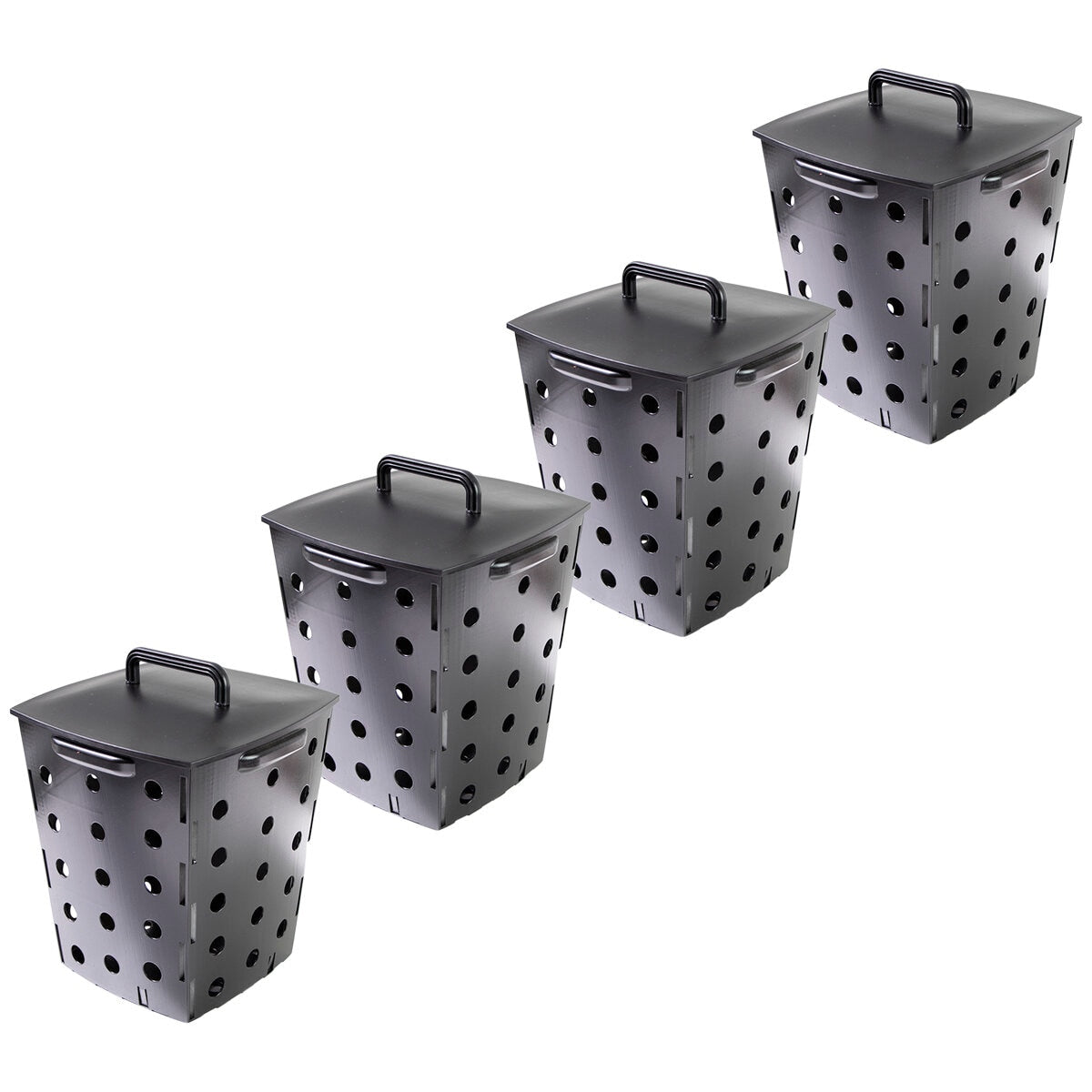 Greenlife Worm Box & Micro Composter 4-Piece Set Chwbb Black 100L