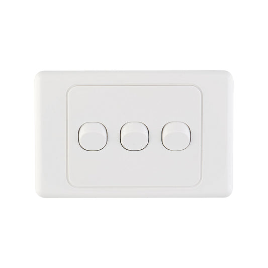 Deta White Triple Switch - 3 Gang
