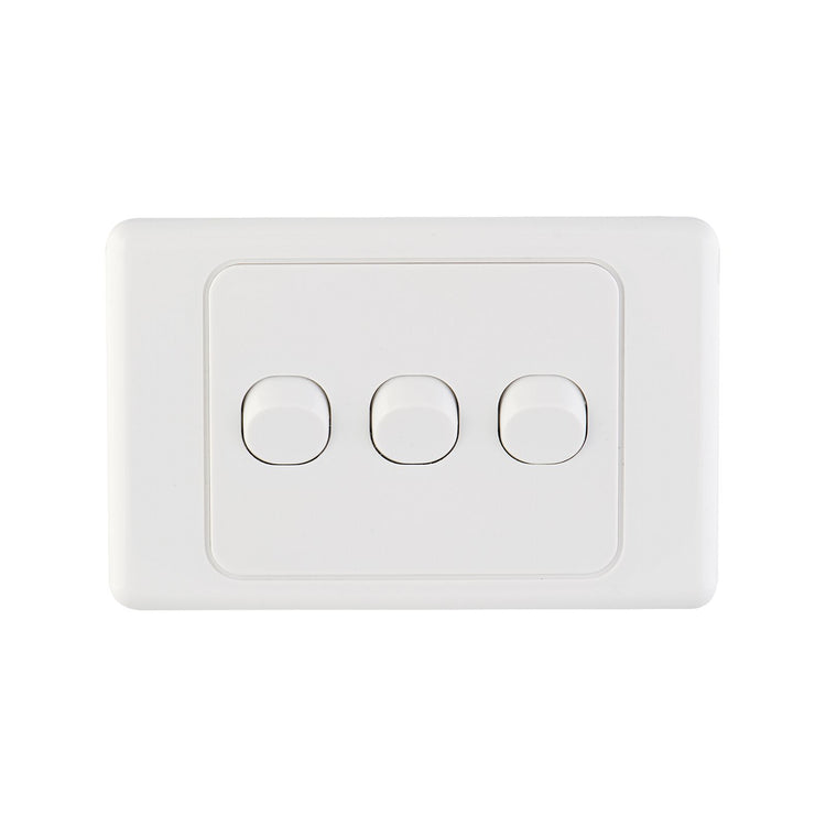 Deta White Triple Switch - 3 Gang