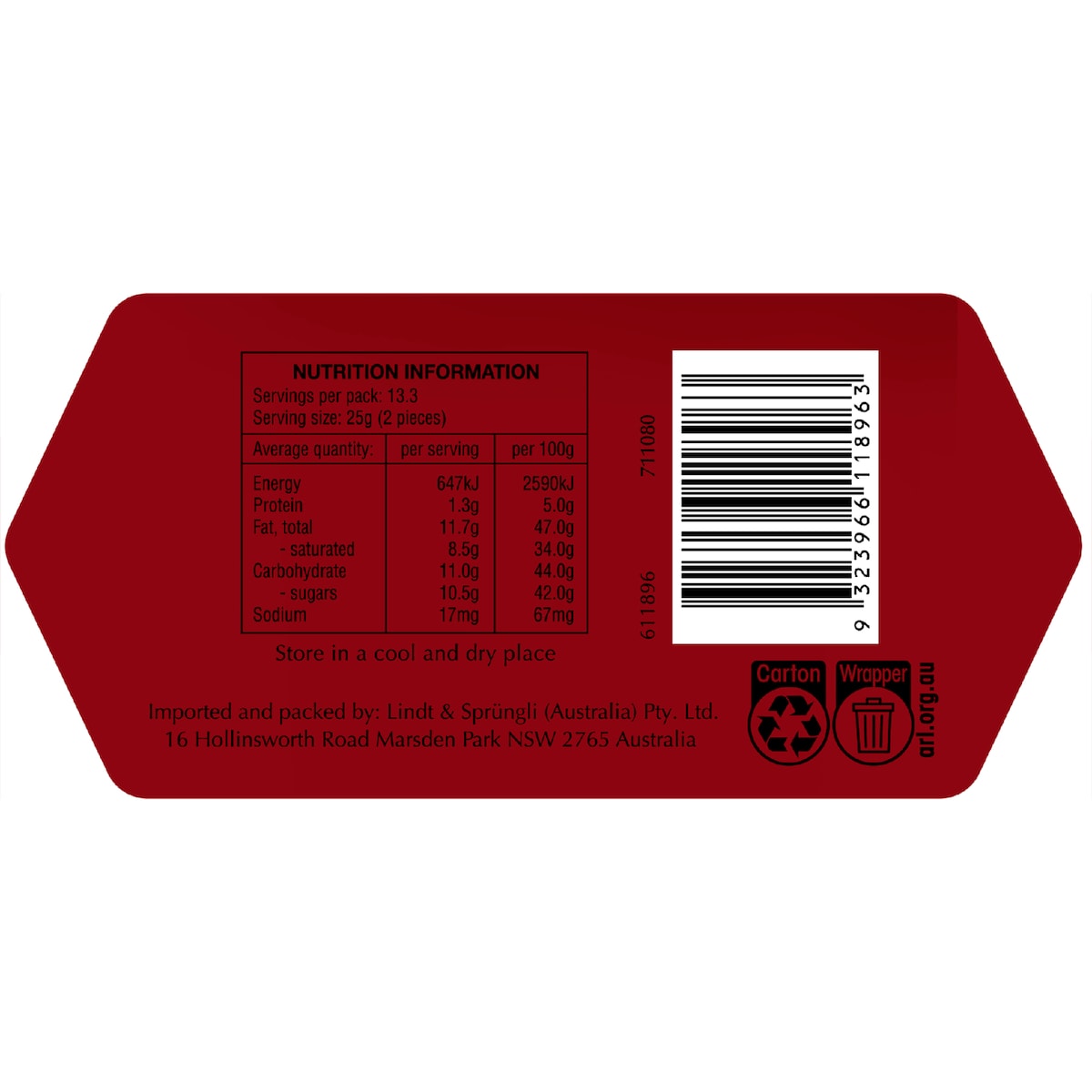 Lindt Lindor Milk Chocolate Box 333g
