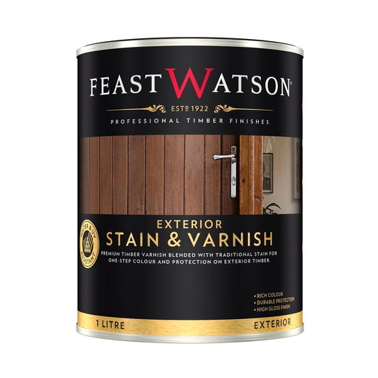 Feast Watson Exterior Stain and Varnish - 1L - Black - UV Resistant