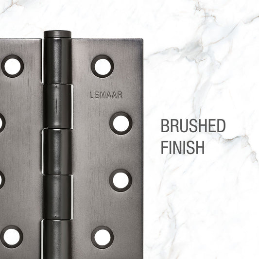 Lemaar Gun Metal Grey Hinge - 100mm x 75mm x 2.5mm - Fixed Pin
